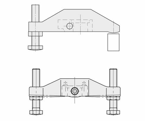 Clamping arm assembly | Double clamping arm